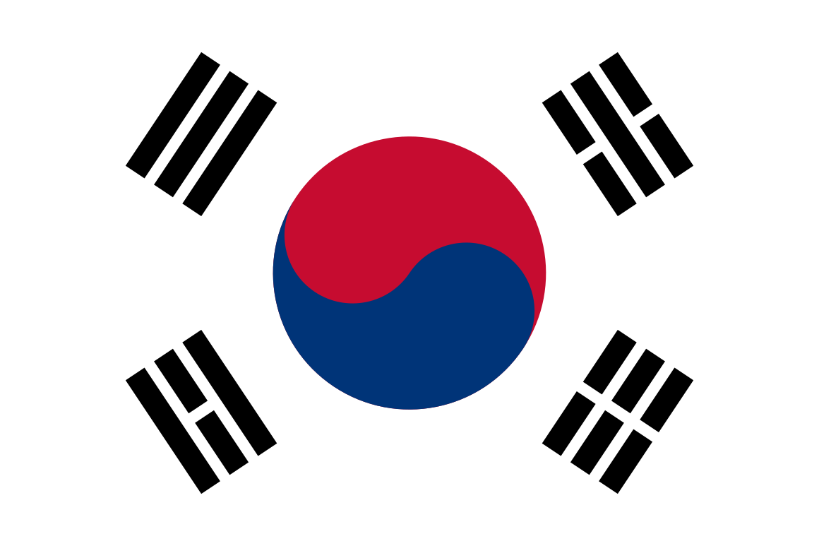 Teamfoto für Süd Korea